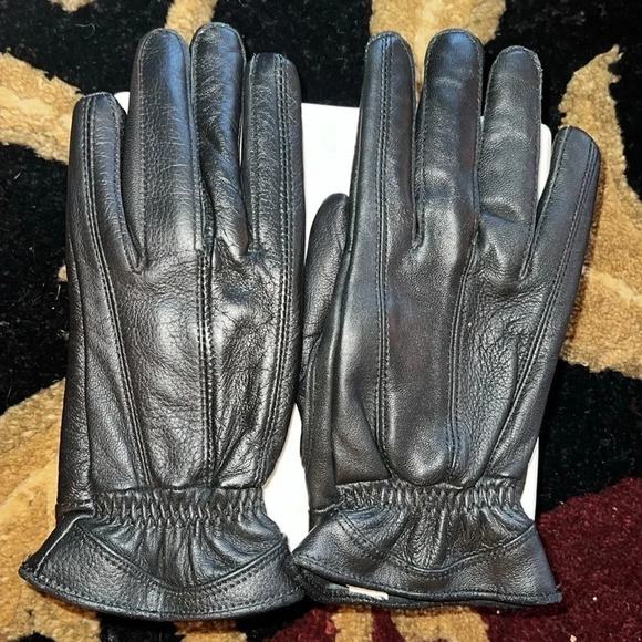 Women’s Black Leather Driving Gloves Size Small - Picture 3 of 8